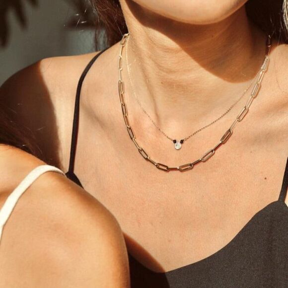 14K Solid Gold Mouse Necklace | Elegant Gold Jewelry by Tehrani Jewelry - Picture 8 of 10